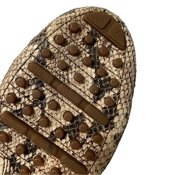 Cole Haan Garnet Leather Snakeskin Driving Mocs Loafers Flats Tassel Size 7.5 - Picture 9 of 15